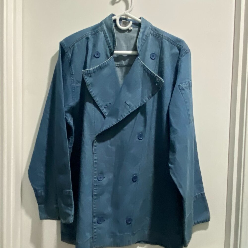 Vintage DII Denim Chef's Cotton Relaxed Preppy Military Utility Unisex Jacket M